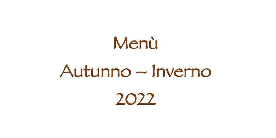 Menu autunno inverno Zola Predosa